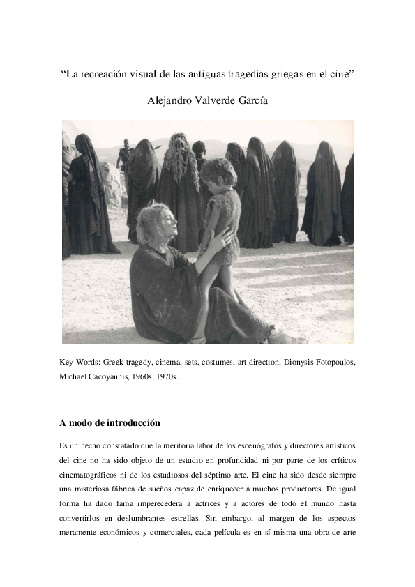 La recreación visual de las antiguas tragedias griegas en el cine