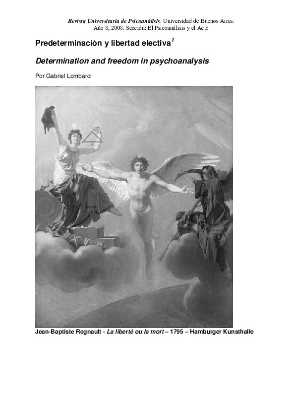 (PDF) Predeterminación y libertad electiva