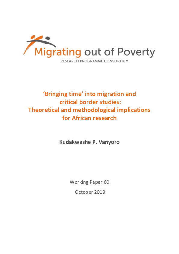 (PDF) 'Bringing time' into migration and critical border studies ...