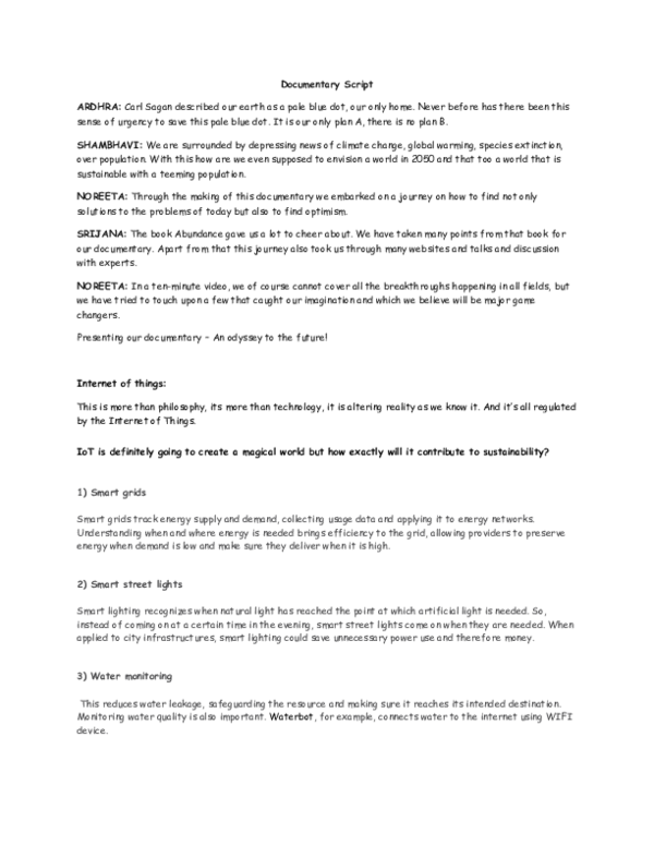 (DOC) Final documentary script