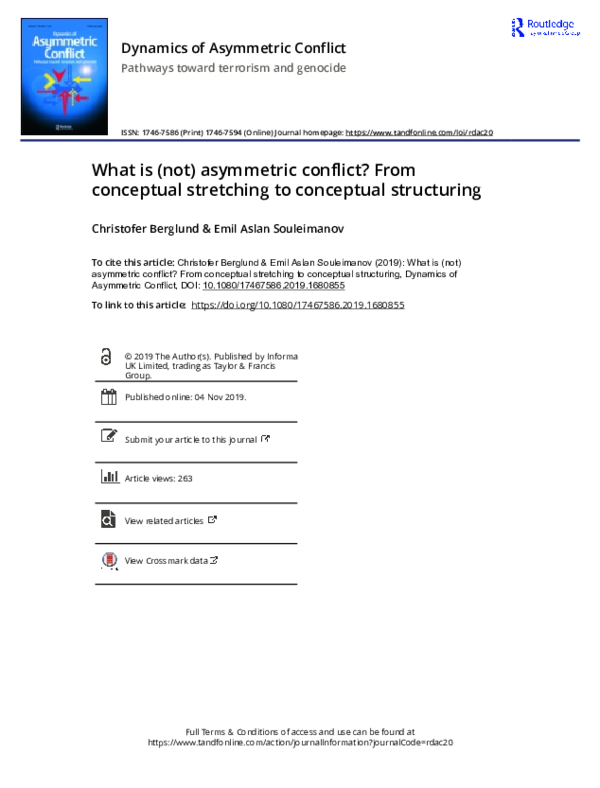 (PDF) Berglund, Christofer, and Emil Aslan Souleimanov, "What is (not