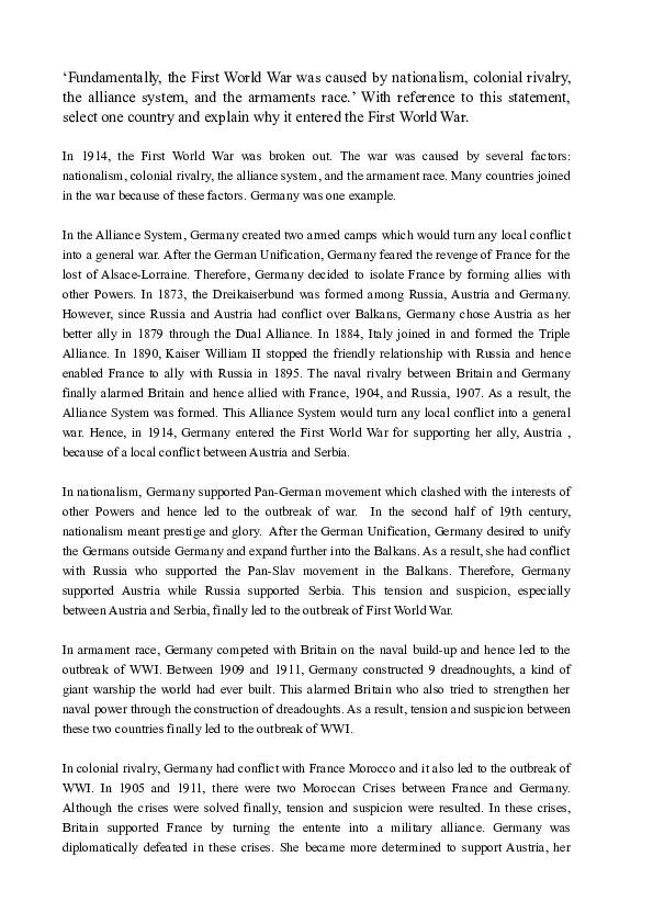 Imperial rivalry ww1 image