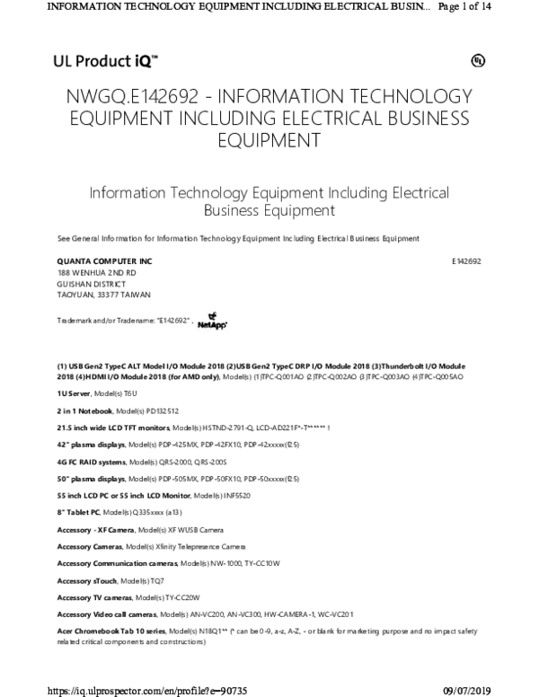 (PDF) NWGQ.E142692 INFORMATION TECHNOLOGY EQUIPMENT INCLUDING ELECTRICAL BUSINESS EQUIPMENT