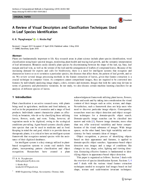 (PDF) A Review of Visual Descriptors and Classification Techniques Used ...