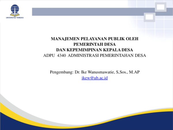 Layanan Publik Desa Tayem Bebas Pungli, Jadi Desa Percontohan di Cilacap