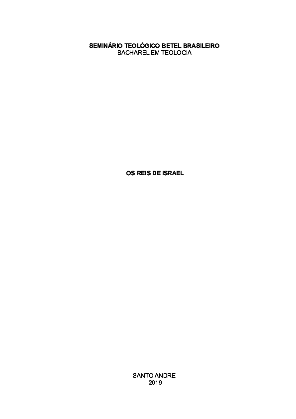Doc Os Reis De Israel