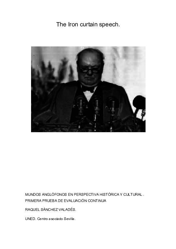 (PDF) Iron curtain speech. Churchill. PEC Raquel Sanchez Academia.edu