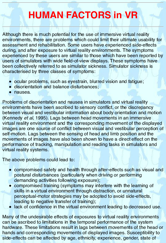 (PDF) HUMAN FACTORS in VR