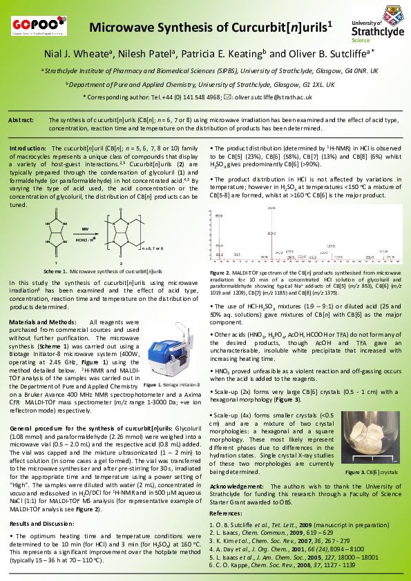 (PDF) Microwave synthesis of cucurbit [n] urils