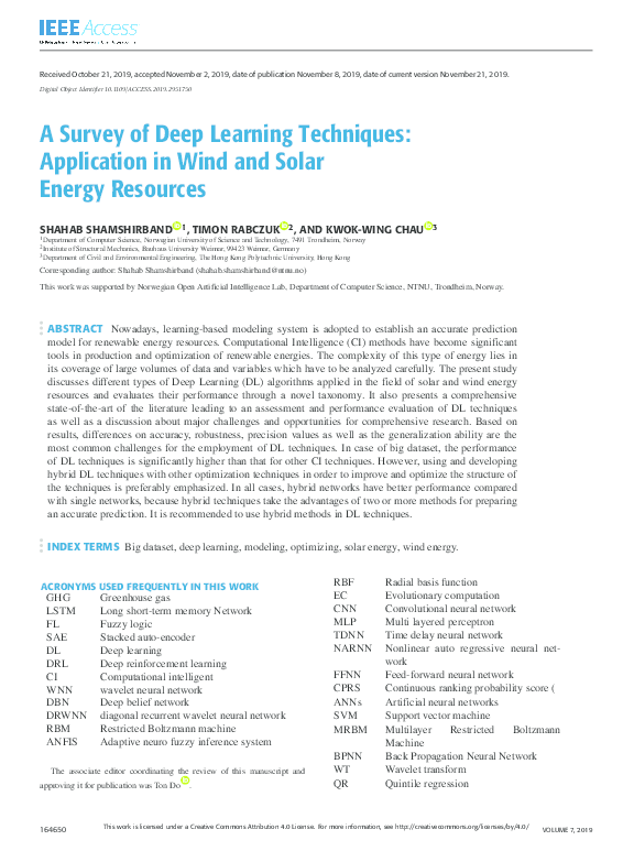Pdf A Survey Of Deep Learning Techniques Application In Wind And Pdf A Survey Of Deep Learning Techniques Application In Wind And