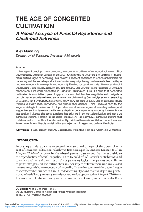 Concerted cultivation picture