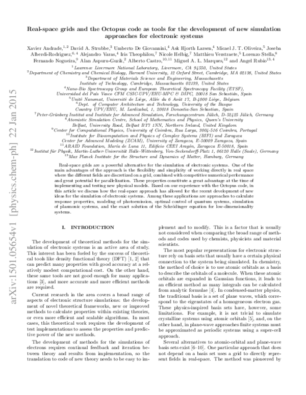 (PDF) Real-space grids and the Octopus code as tools for the ...
