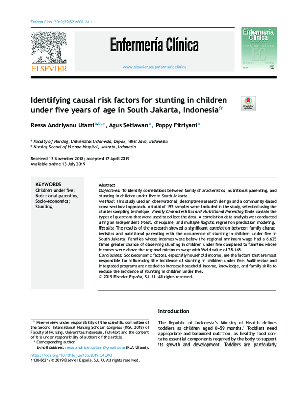 (PDF) Identifying causal risk factors for stunting in children under ...