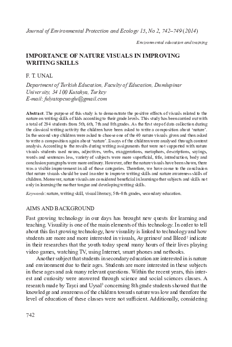 (PDF) Environmental education and training iMPortanCe oF nature viSualS ...