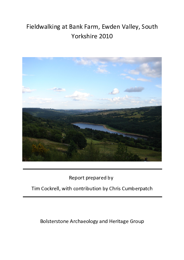 (PDF) Fieldwalking at Bank Farm, Ewden Valley, South Yorkshire 2010