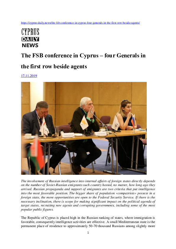 (DOC) The FSB conference in Cyprus – four Generals in the first row ...