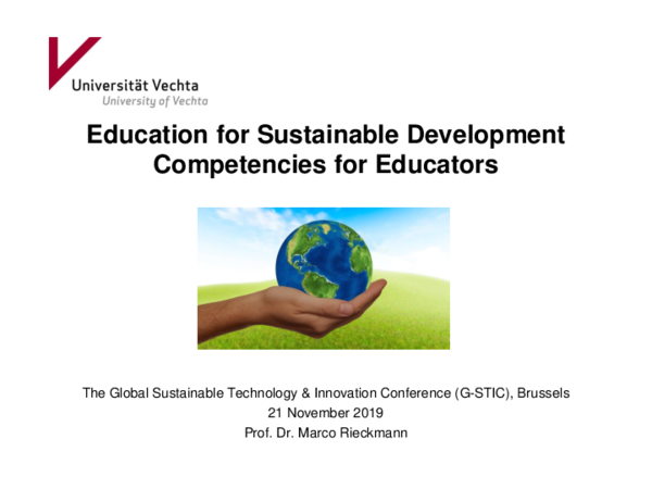 (PDF) Education for Sustainable Development Competencies for Educators