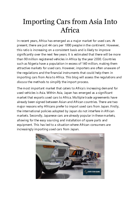 (PDF) Importing Cars from Asia Into Africa Euro Exim Bank Academia.edu