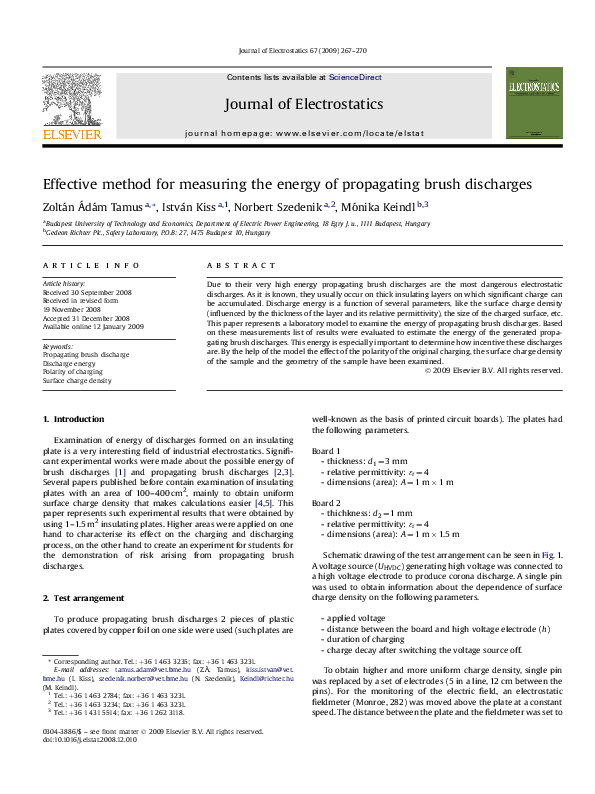 (PDF) Effective method for measuring the energy of propagating brush