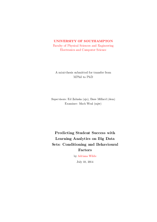 Graduate research project outline image