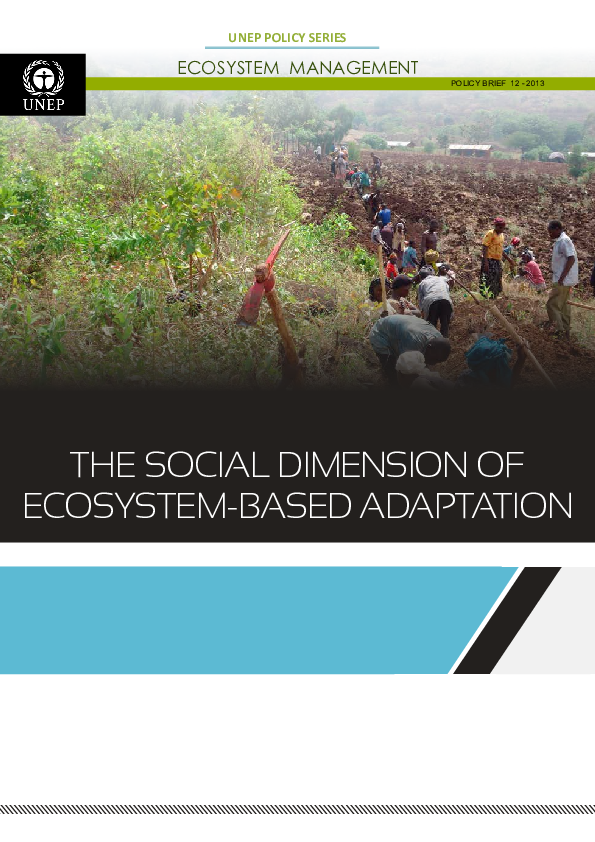 (PDF) The Social dimensions of ecosystem-based adaptation