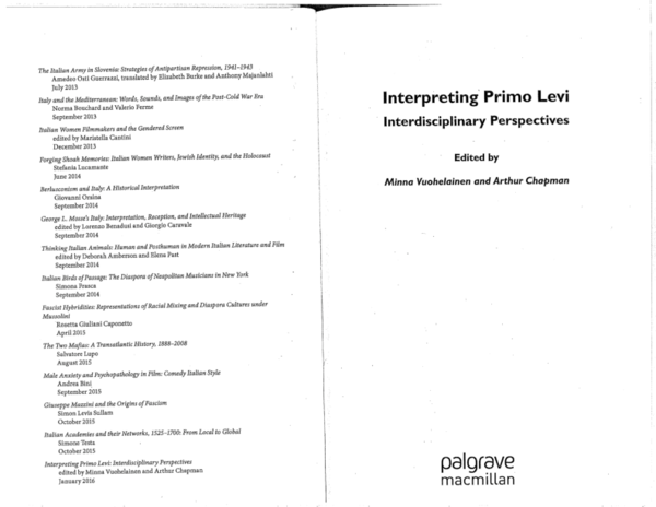PDF Angelic Butterfly And The Gorgon On Lightness In Primo Levi s   PDF Angelic Butterfly And The Gorgon On Lightness In Primo Levi s