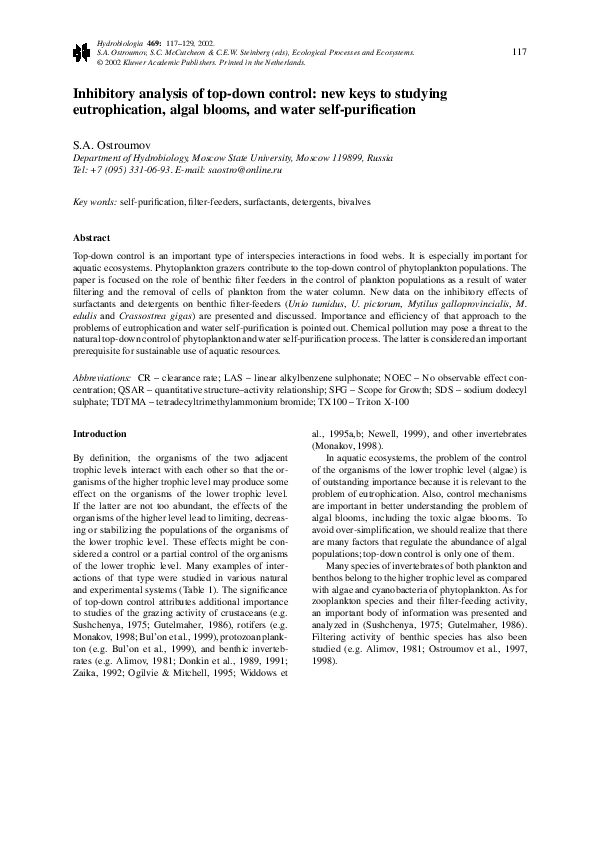 (PDF) Inhibitory analysis of topdown control new keys to studying