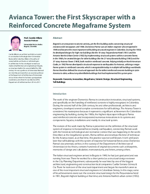 (PDF) Avianca Tower: the First Skyscraper with a Reinforced Concrete ...