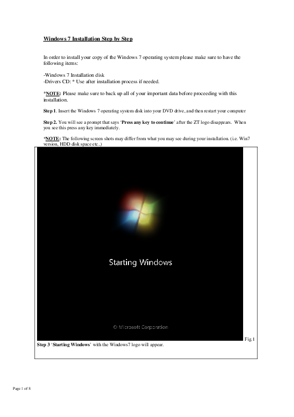 (PDF) Windows 7 Installation Step by Step Prakash Satpute Academia.edu