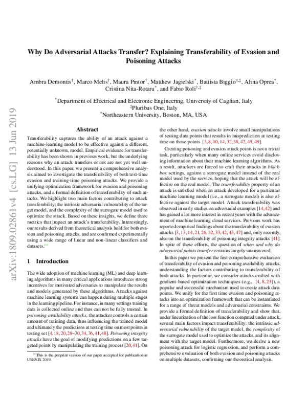(PDF) Why Do Adversarial Attacks Transfer? Explaining Transferability ...
