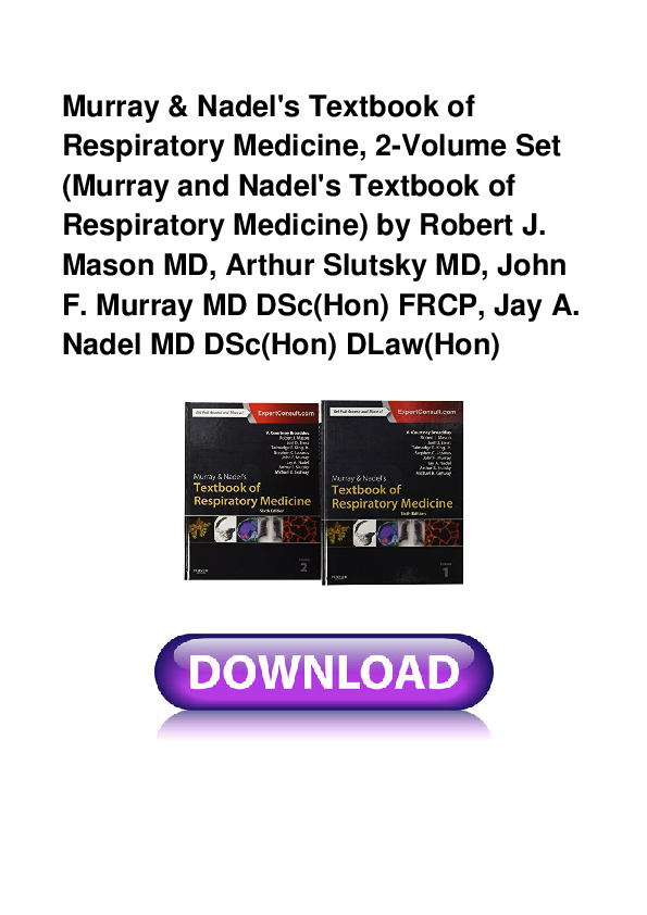 Murray and nadel textbook of respiratory medicine free download