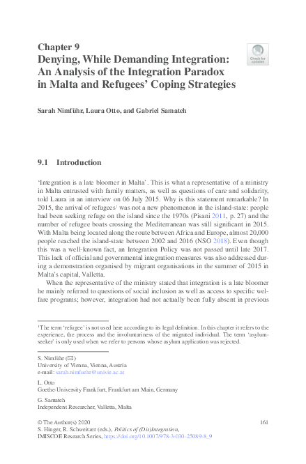 (PDF) Denying, While Demanding Integration: An Analysis of the ...