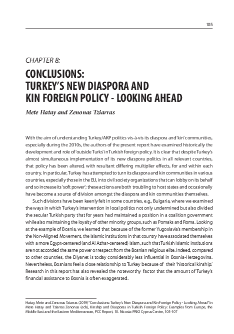 (PDF) Conclusions: Turkey’s new Diaspora and Kin Foreign Policy ...