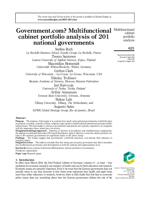 (PDF) Multifunctional portfolio analysis of 201