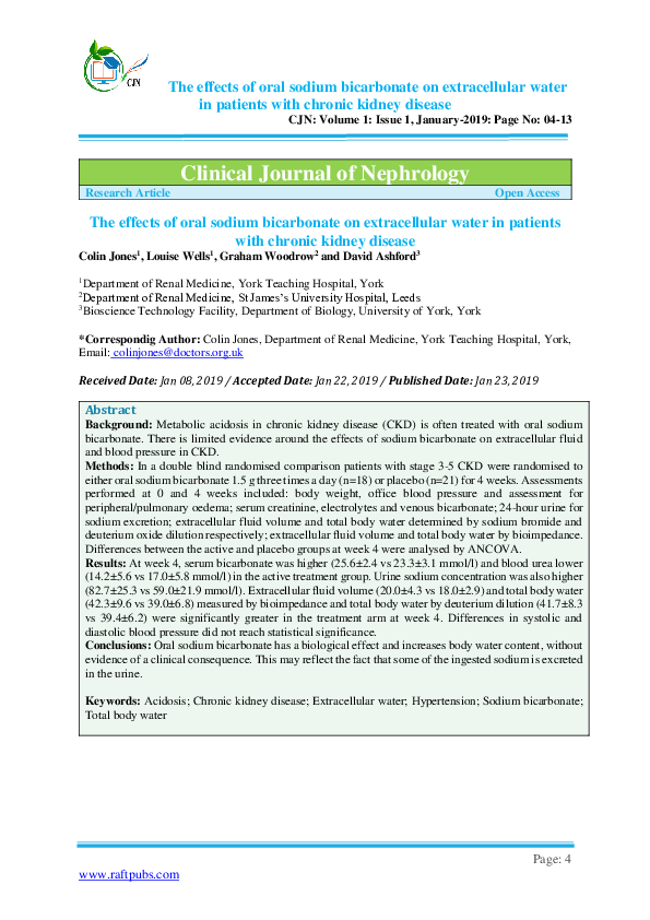 (PDF) The effects of oral sodium bicarbonate on extracellular water in ...