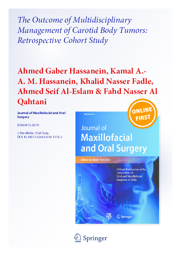(PDF) The Outcome of Multidisciplinary Management of Carotid Body ...