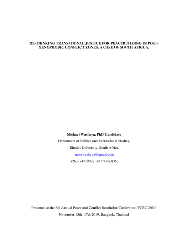 (DOC) Re-thinking Transitional Justice for Peace Building in Post ...