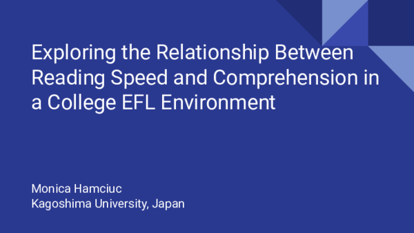(PDF) Exploring the Relationship Between Reading Speed and ...