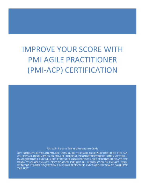 PMI-ACP模擬対策問題