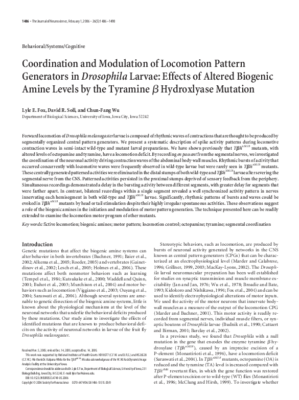 (PDF) Coordination and Modulation of Locomotion Pattern Generators in ...
