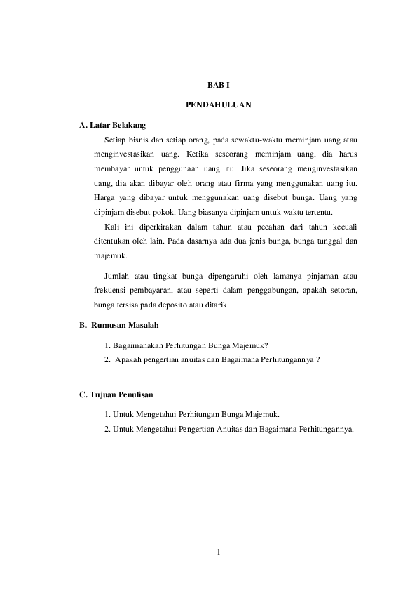 Doc Makalah Bunga Dan Anuitas Bahrum Siregar Academia Edu