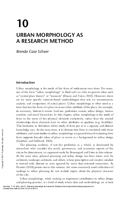 Types of urban morphology picture
