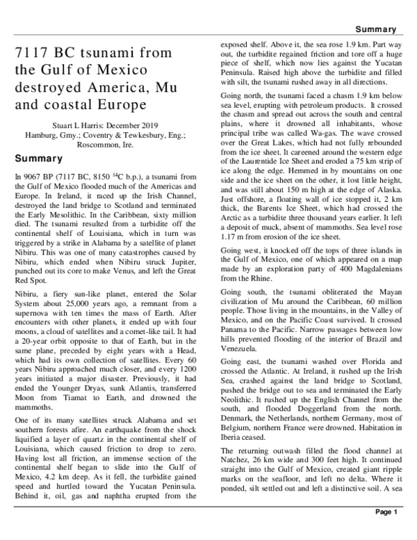 When was the last tsunami in the gulf of mexico