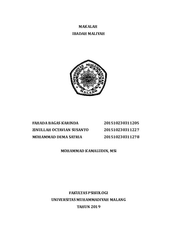 (DOC) Makalah ibadah maliyah aik fahada bagas Academia.edu (DOC) Makalah ibadah maliyah aik fahada bagas Academia.edu