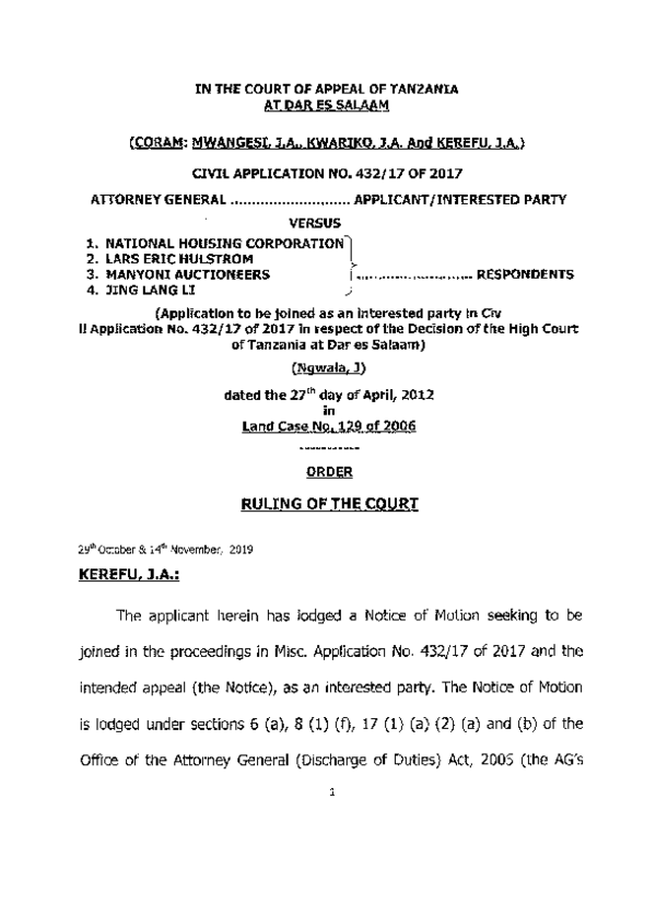 (PDF) IN THE COURT OF APPEAL OF TANZANIA AT DAR ES SALAAM Obedi