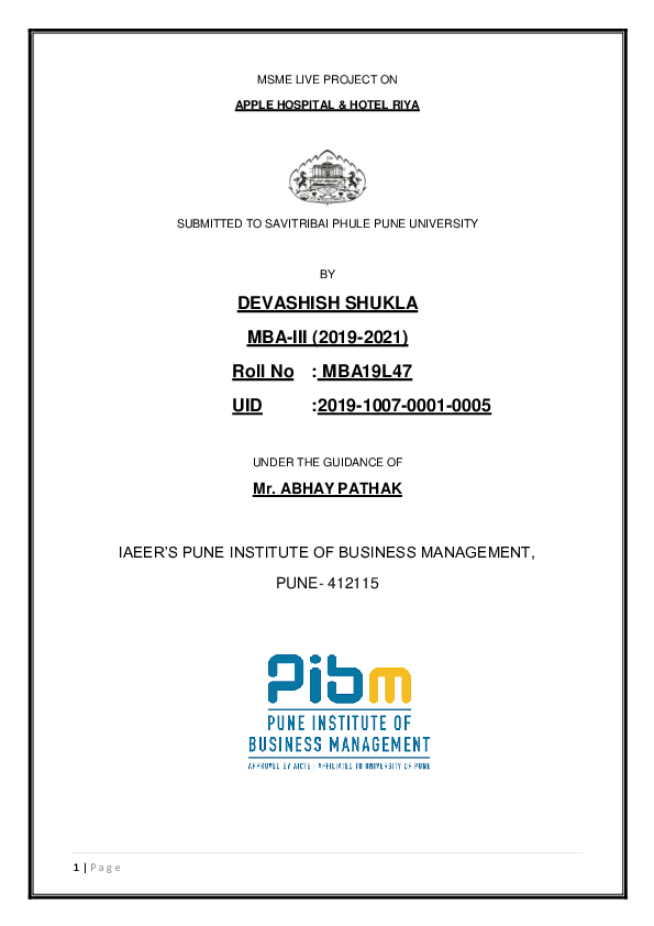 (PDF) MSME SURVEY AND ANALYSIS