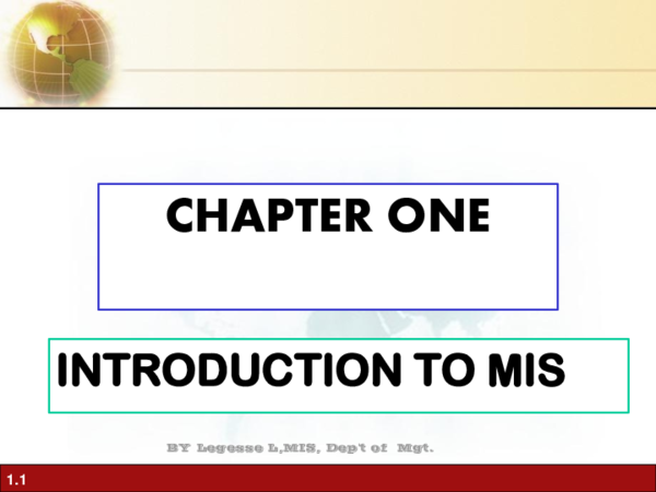(PDF) INTRODUCTION TO MIS Edited