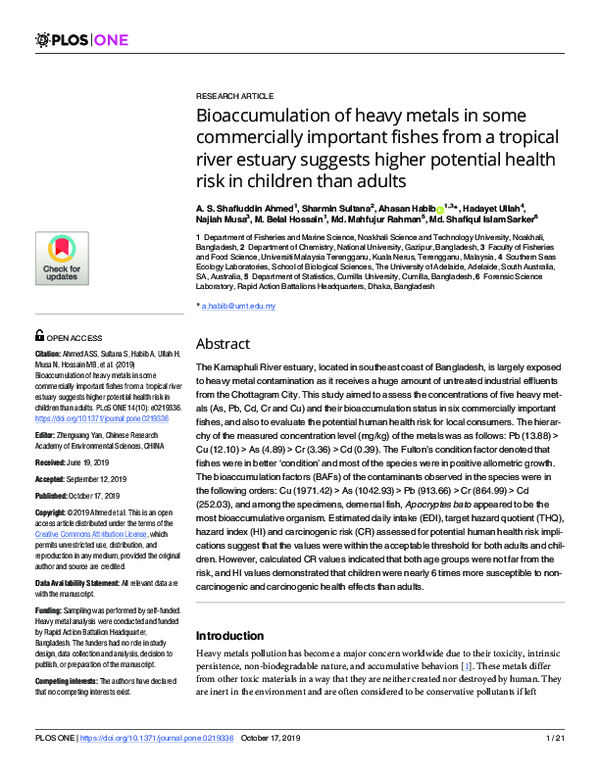 (PDF) Bioaccumulation of heavy metals in some commercially important ...