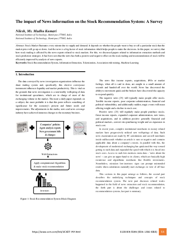 (PDF) The impact of News information on the Stock Recommendation System ...