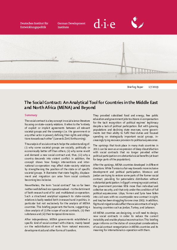 (PDF) The social contract: an analytical tool for countries in the ...